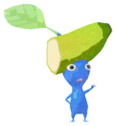 Blue Pikmin with banana