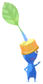 Blue Pikmin with bottle cap