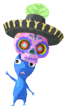 Blue Pikmin with calavera