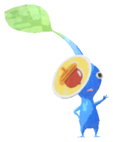 Blue Pikmin with sticker