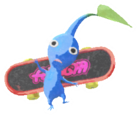 Blue Pikmin with fingerboard