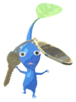 Blue Pikmin with hotel key