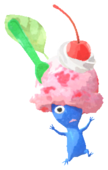 Blue Pikmin with ice cream