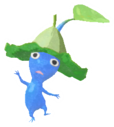 Blue Pikmin with leaf