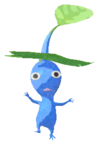 Blue Pikmin with leaf