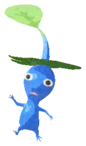Blue Pikmin with leaf