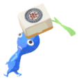 Blue Pikmin with mahjong tile