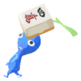 Blue Pikmin with mahjong tile