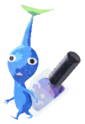 Blue Pikmin with lipstick