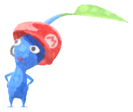 Blue Pikmin with Mario hat