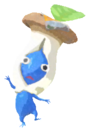 Blue Pikmin with mushroom