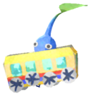 Blue Pikmin with paper train