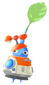 Blue Pikmin with Pikmin 4 spaceship