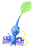 Blue Pikmin with scissors