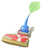 Blue Pikmin with sneaker keychain