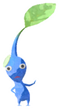 Blue Pikmin with sticker