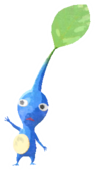 Blue Pikmin with sticker