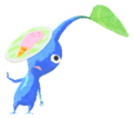 Blue Pikmin with sticker