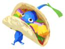 Blue Pikmin with taco