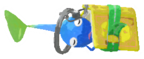 Blue Pikmin with book keychain