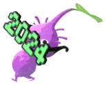 Purple Pikmin with 2024 glasses