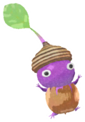 Purple Pikmin with acorn