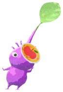 Purple Pikmin with sticker