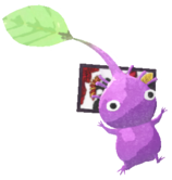 Purple Pikmin with flower card