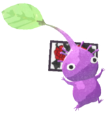 Purple Pikmin with flower card