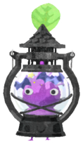 Purple Pikmin with halloween light