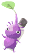 Purple Pikmin with hotel key