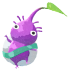 Purple Pikmin with lipstick