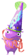 Purple Pikmin with party popper