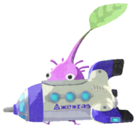 Purple Pikmin with Pikmin 4 spaceship