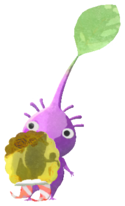 Purple Pikmin with present sticker