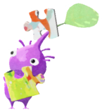 Purple Pikmin with puzzle piece