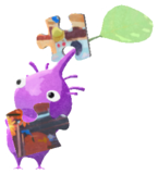 Purple Pikmin with puzzle piece