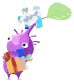 Purple Pikmin with puzzle piece