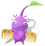 Purple Pikmin with scissors