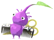Purple Pikmin with scissors