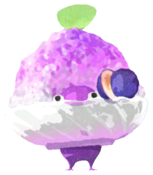 Purple Pikmin with shaved ice