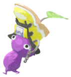 Purple Pikmin with sneaker keychain