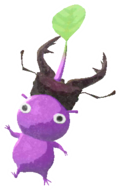 Purple Pikmin with stag beetle