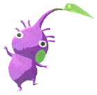 Purple Pikmin with sticker