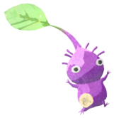 Purple Pikmin with sticker
