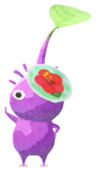 Purple Pikmin with sticker
