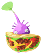 Purple Pikmin with taco