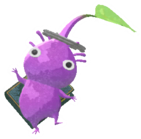 Purple Pikmin with book keychain