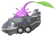Purple Pikmin with toy airplane