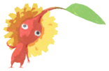 Red Pikmin with dandelion